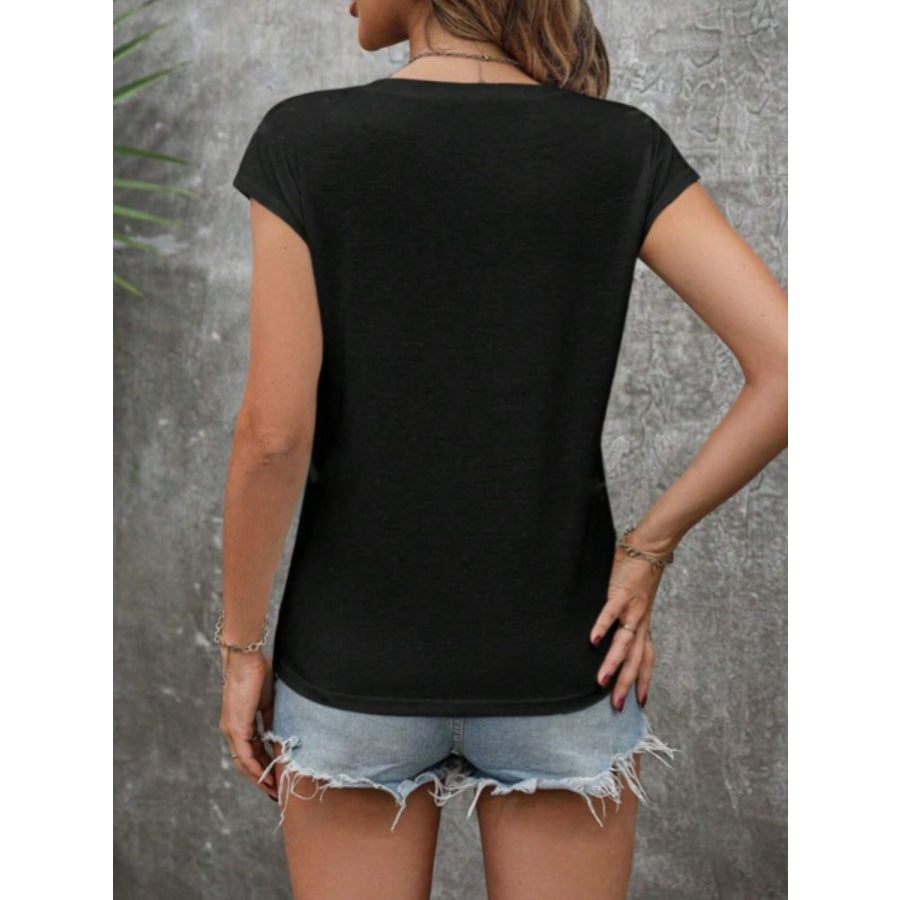 V-Neck Short Sleeve T-Shirt Apparel and Accessories