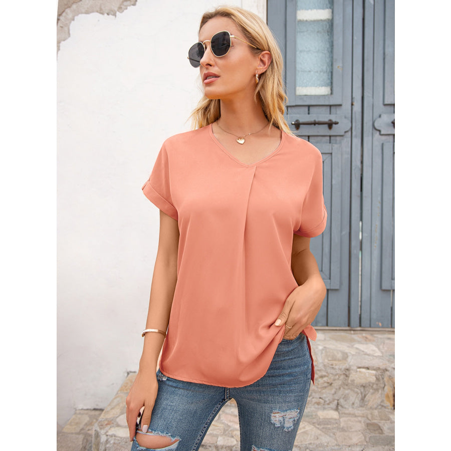 V-Neck Short Sleeve T-Shirt Apparel and Accessories