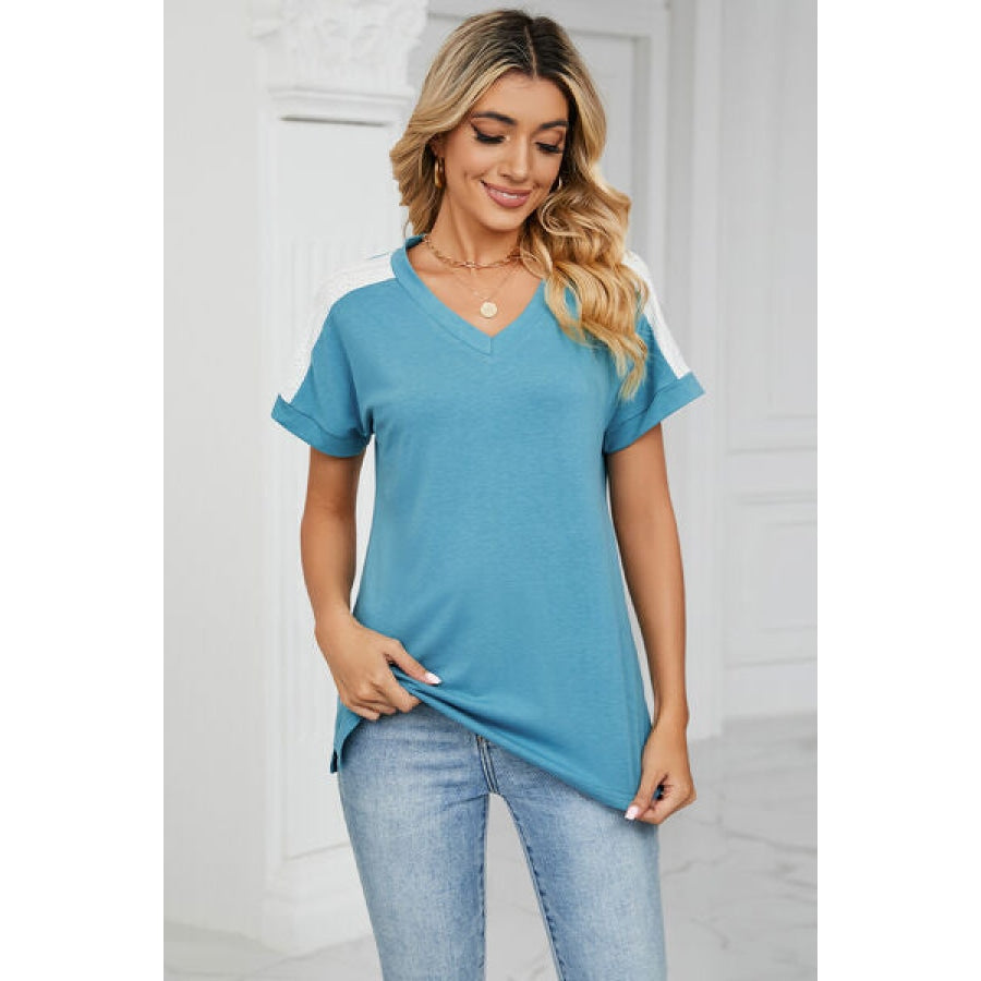 V-Neck Short Sleeve T-Shirt Apparel and Accessories