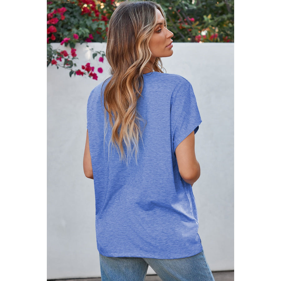V-Neck Short Sleeve T-Shirt Apparel and Accessories