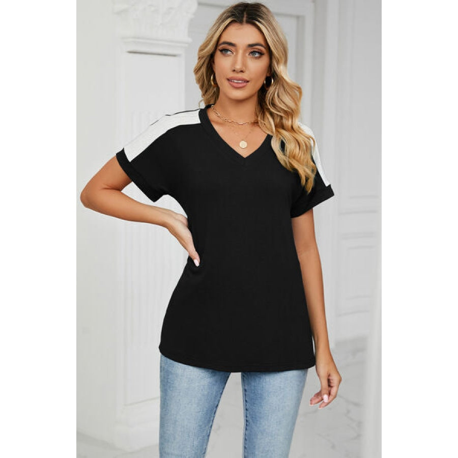 V-Neck Short Sleeve T-Shirt Apparel and Accessories