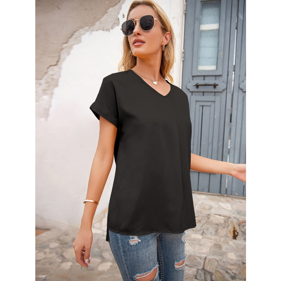 V-Neck Short Sleeve T-Shirt Apparel and Accessories