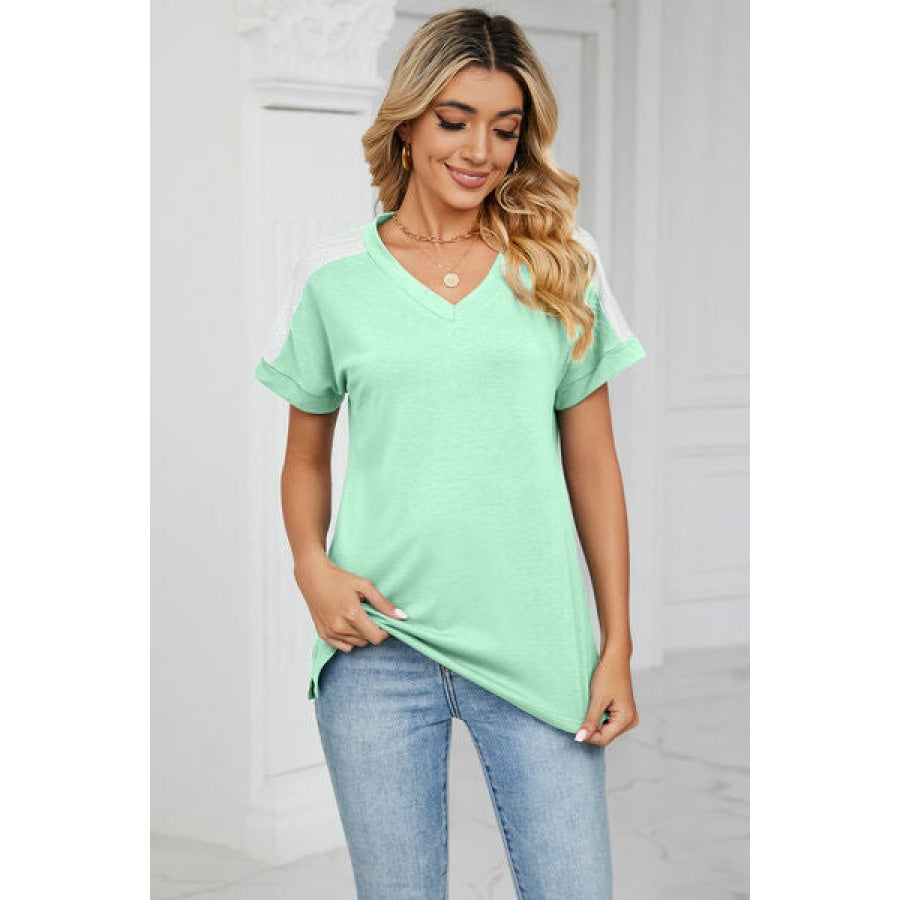 V-Neck Short Sleeve T-Shirt Apparel and Accessories