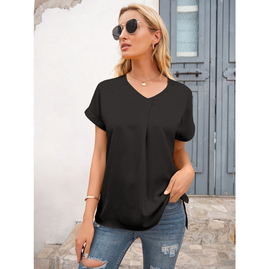 V-Neck Short Sleeve T-Shirt Apparel and Accessories