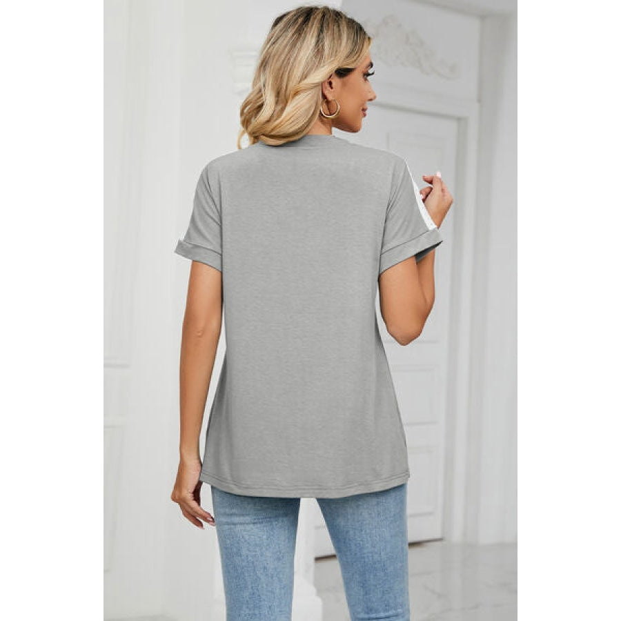 V-Neck Short Sleeve T-Shirt Apparel and Accessories