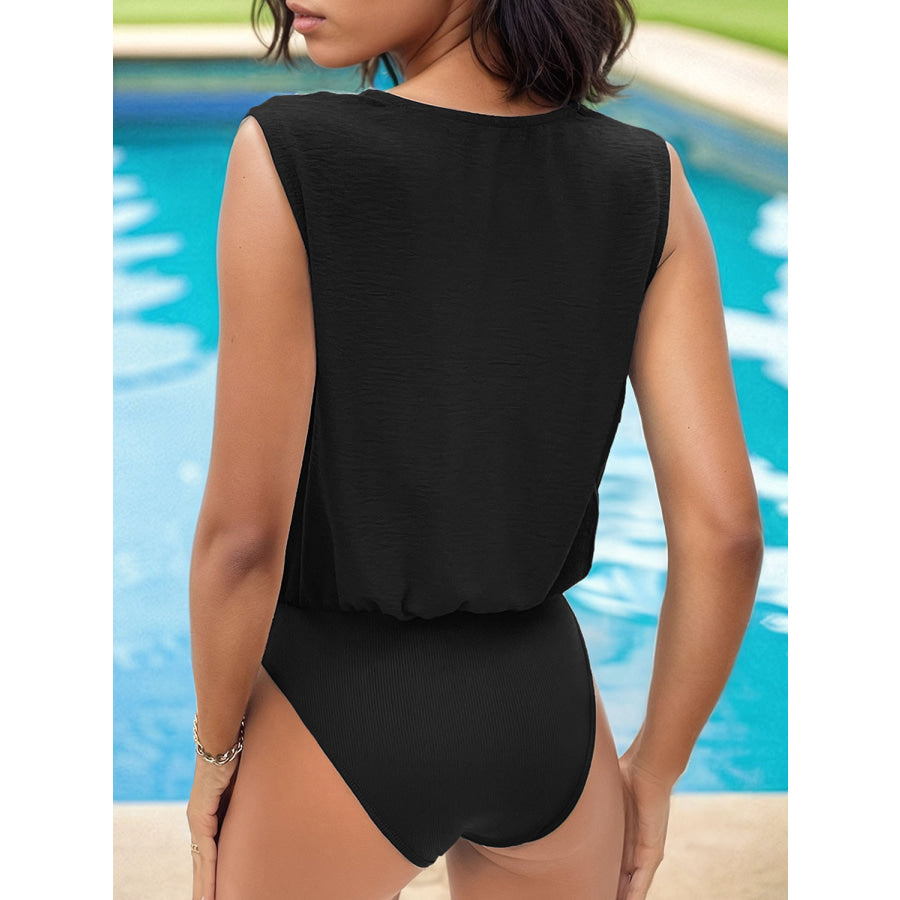 V-Neck Sleeveless Bodysuit Apparel and Accessories