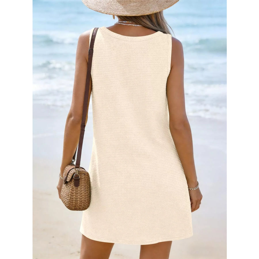 V-Neck Sleeveless Dress with Pockets Apparel and Accessories