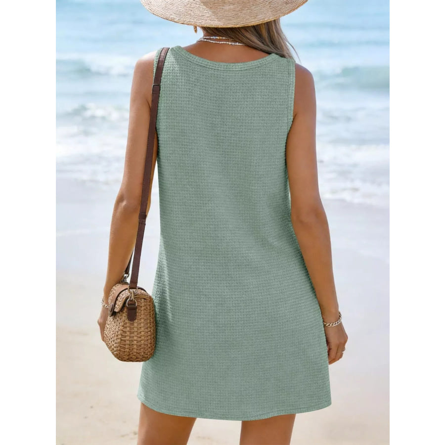 V-Neck Sleeveless Dress with Pockets Apparel and Accessories