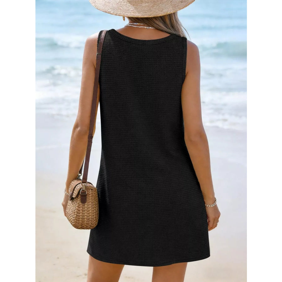 V-Neck Sleeveless Dress with Pockets Apparel and Accessories