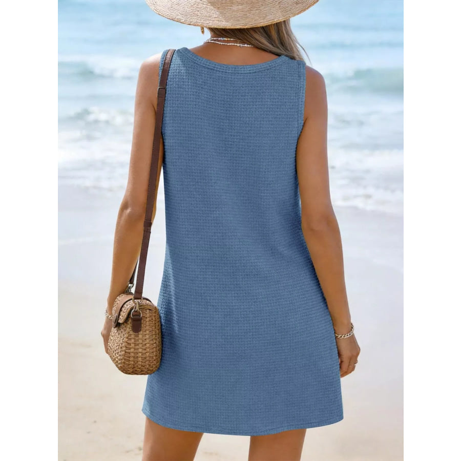 V-Neck Sleeveless Dress with Pockets Apparel and Accessories
