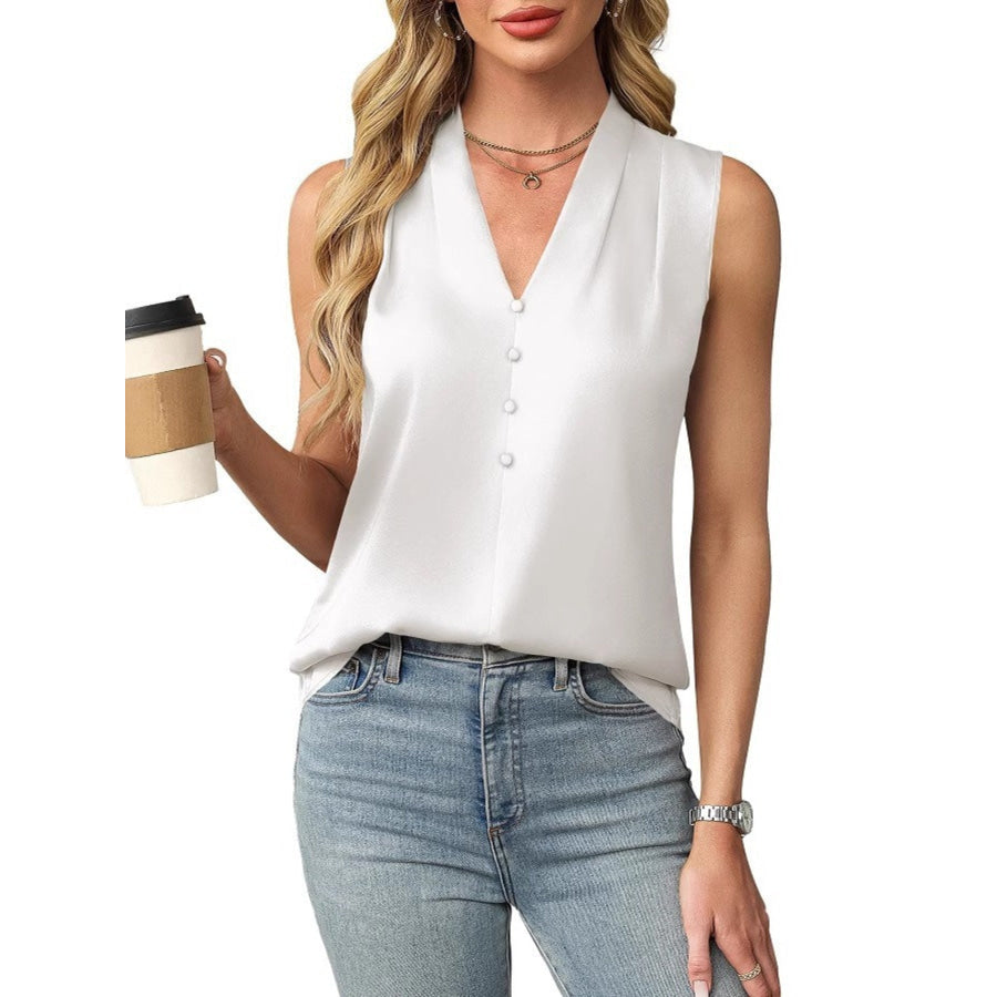 V-Neck Sleeveless Top Apparel and Accessories