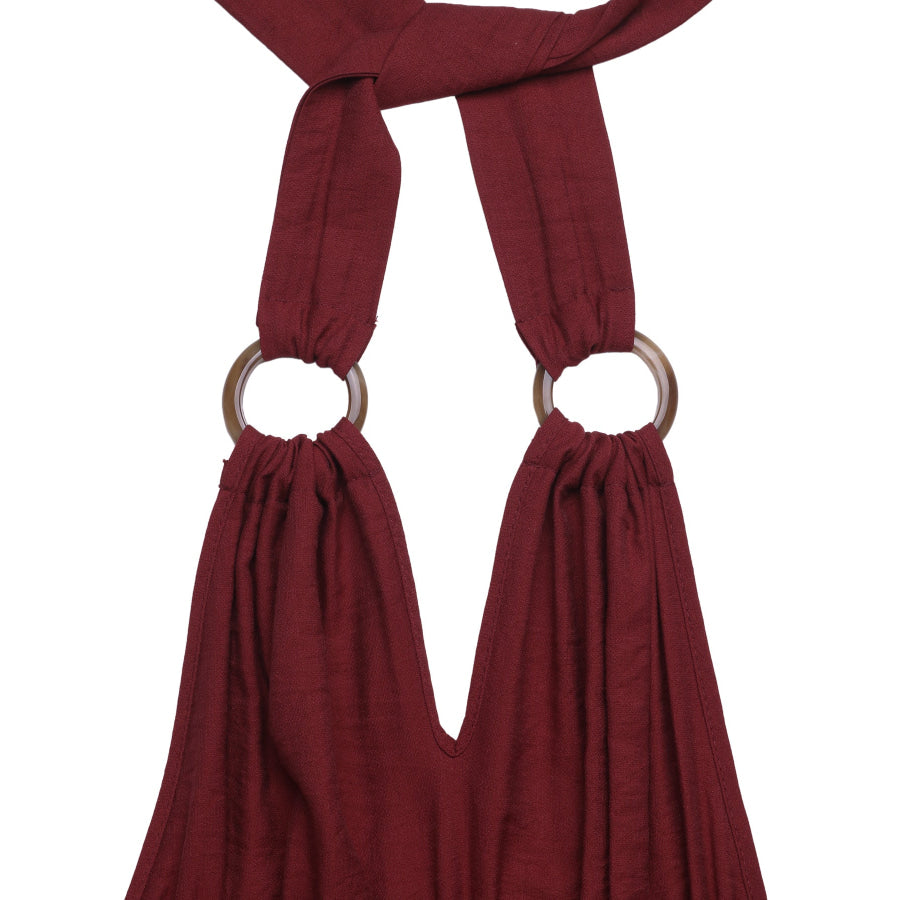 V-Neck Sleeveless Wide Leg Jumpsuit Apparel and Accessories