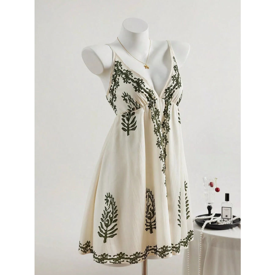 V-Neck Spaghetti Strap Mini Dress Apparel and Accessories