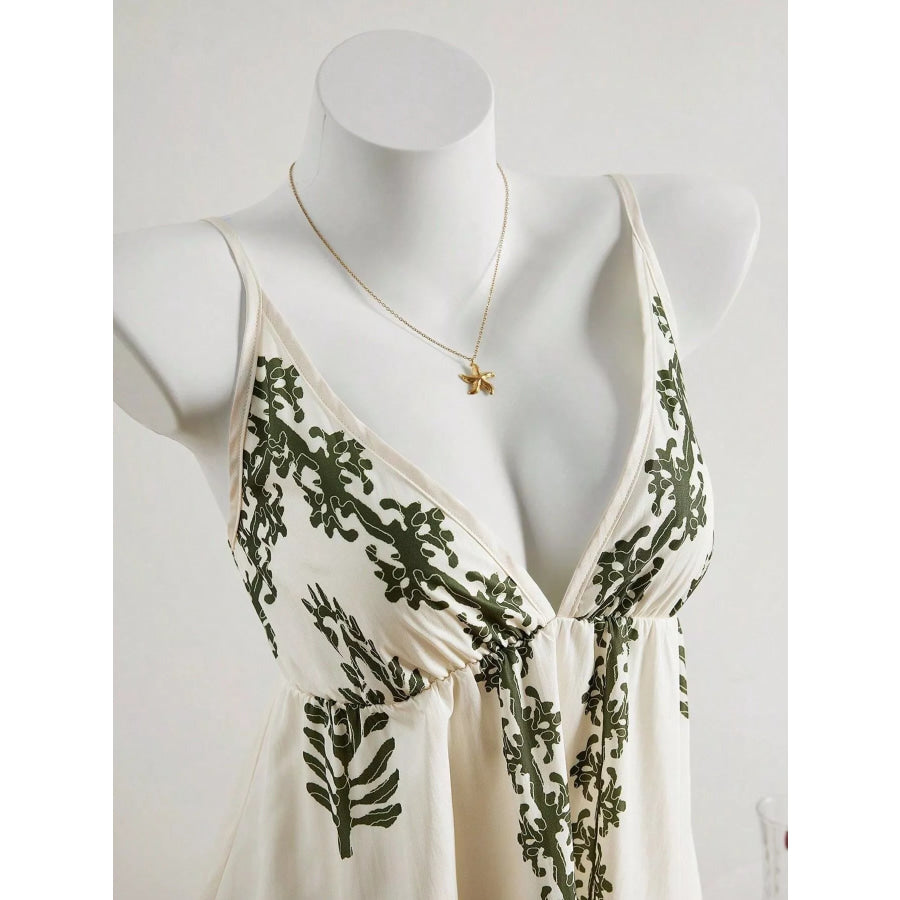 V-Neck Spaghetti Strap Mini Dress Apparel and Accessories