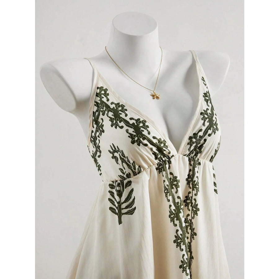 V-Neck Spaghetti Strap Mini Dress Apparel and Accessories