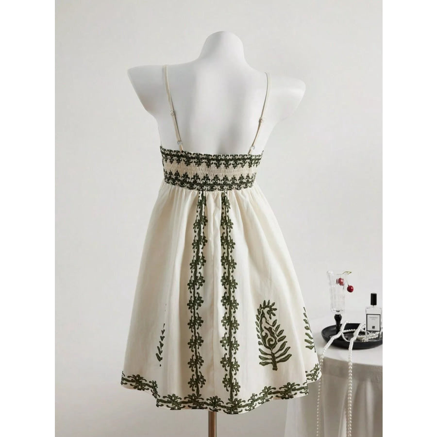 V-Neck Spaghetti Strap Mini Dress Apparel and Accessories
