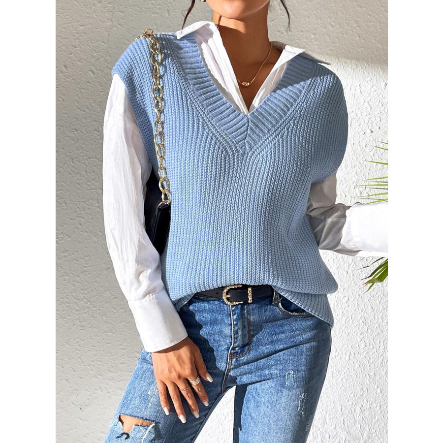 V-Neck Sweater Vest Apparel and Accessories