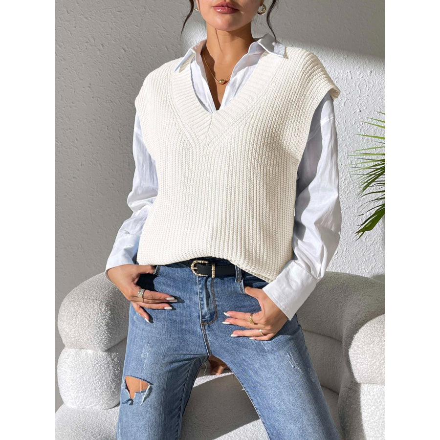 V-Neck Sweater Vest Apparel and Accessories