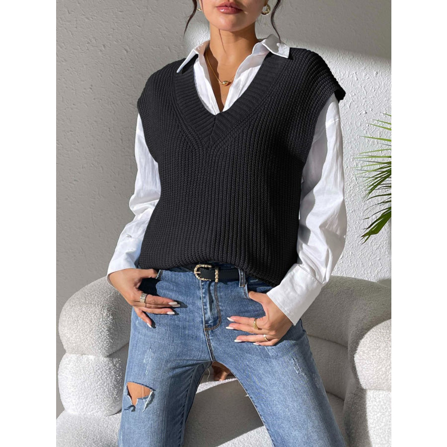 V-Neck Sweater Vest Apparel and Accessories