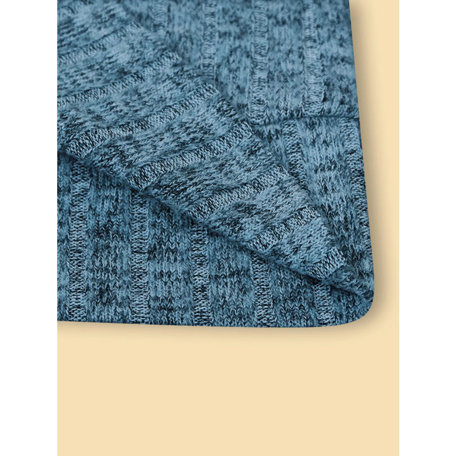 V-Neck Textured Knit Long Sleeve T-Shirt Apparel and Accessories