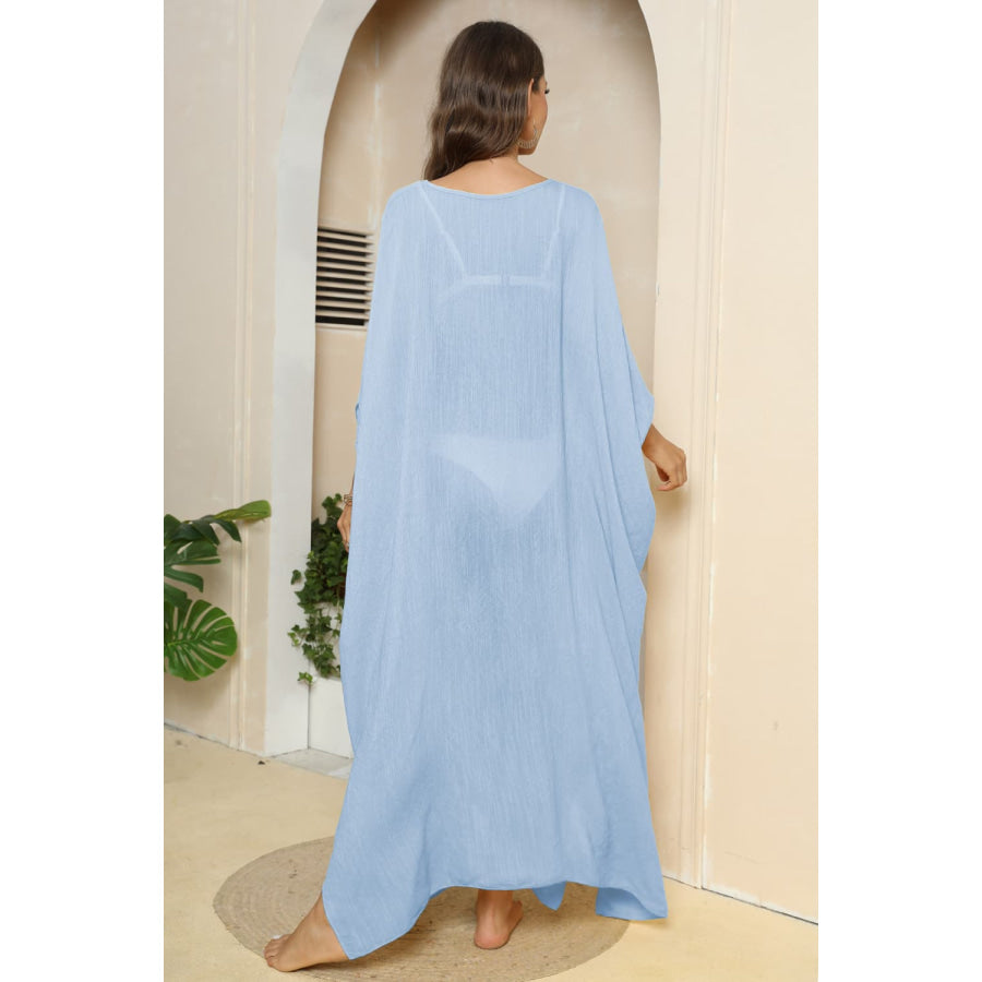 V-Neck Three-Quarter Sleeve Cover-Up Apparel and Accessories