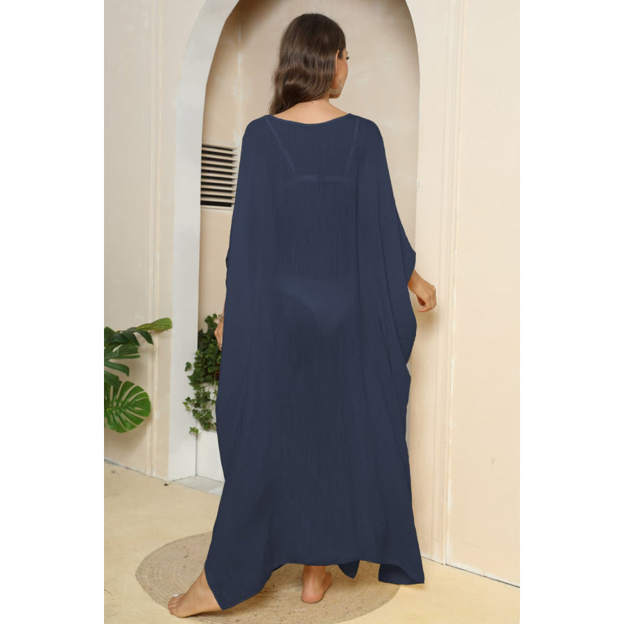 V-Neck Three-Quarter Sleeve Cover-Up Apparel and Accessories