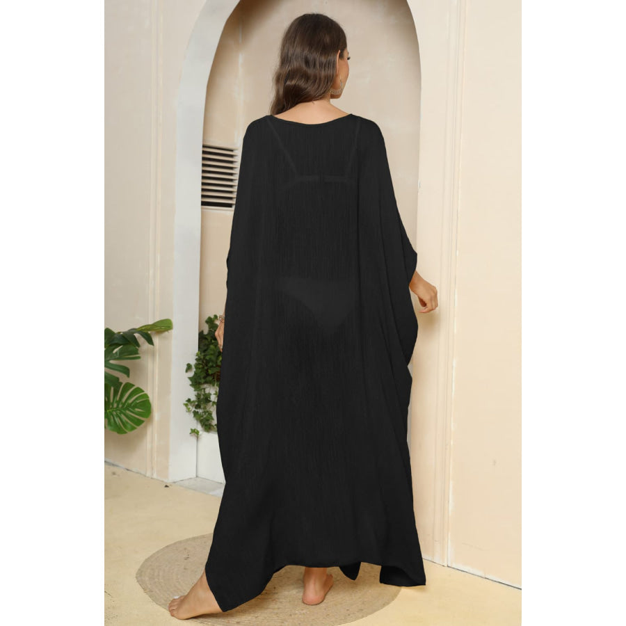 V-Neck Three-Quarter Sleeve Cover-Up Apparel and Accessories