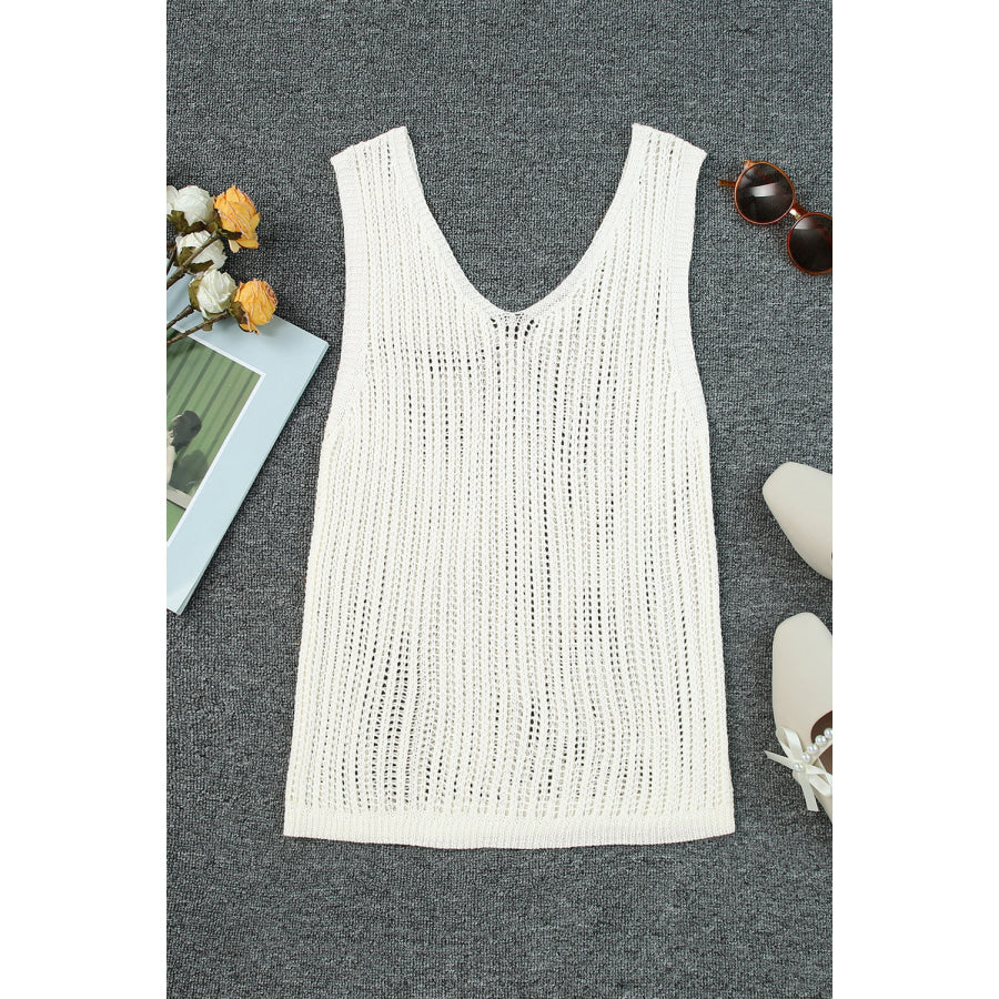 V - Neck Wide Strap Knit Vest Apparel and Accessories