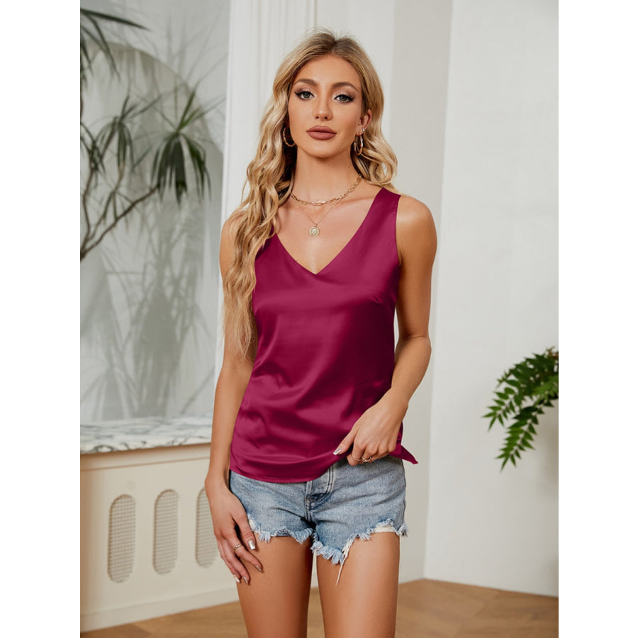 V - Neck Wide Strap Tank Apparel and Accessories