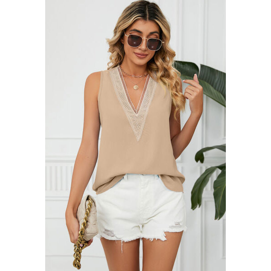 V - Neck Wide Strap Tank Apparel and Accessories