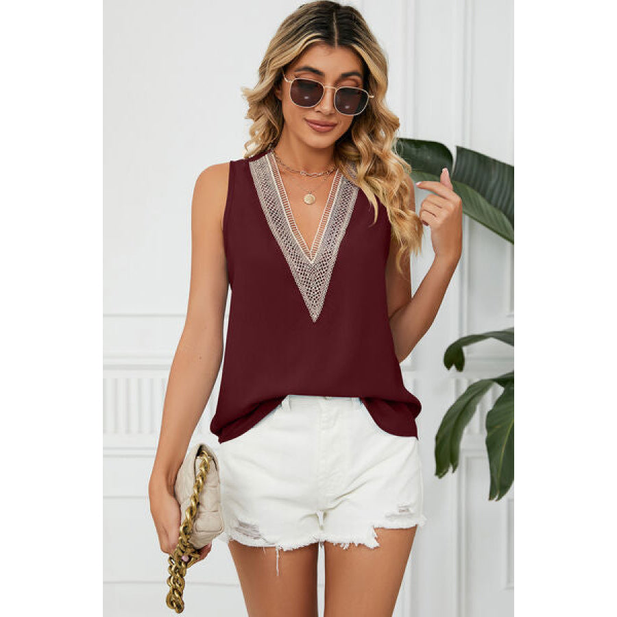 V - Neck Wide Strap Tank Apparel and Accessories