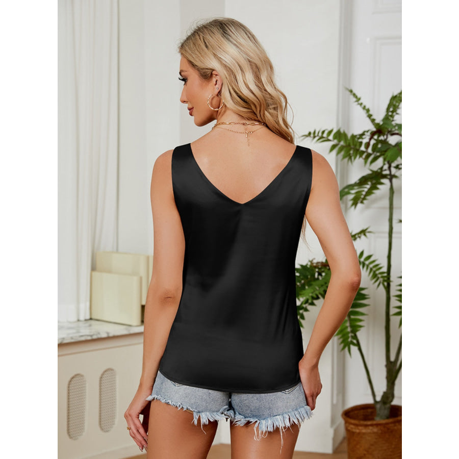 V - Neck Wide Strap Tank Apparel and Accessories