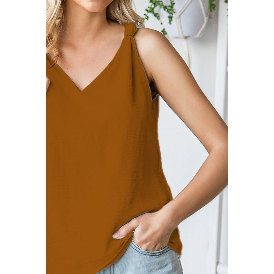 V-Neck Wide Strap Tank Apparel and Accessories