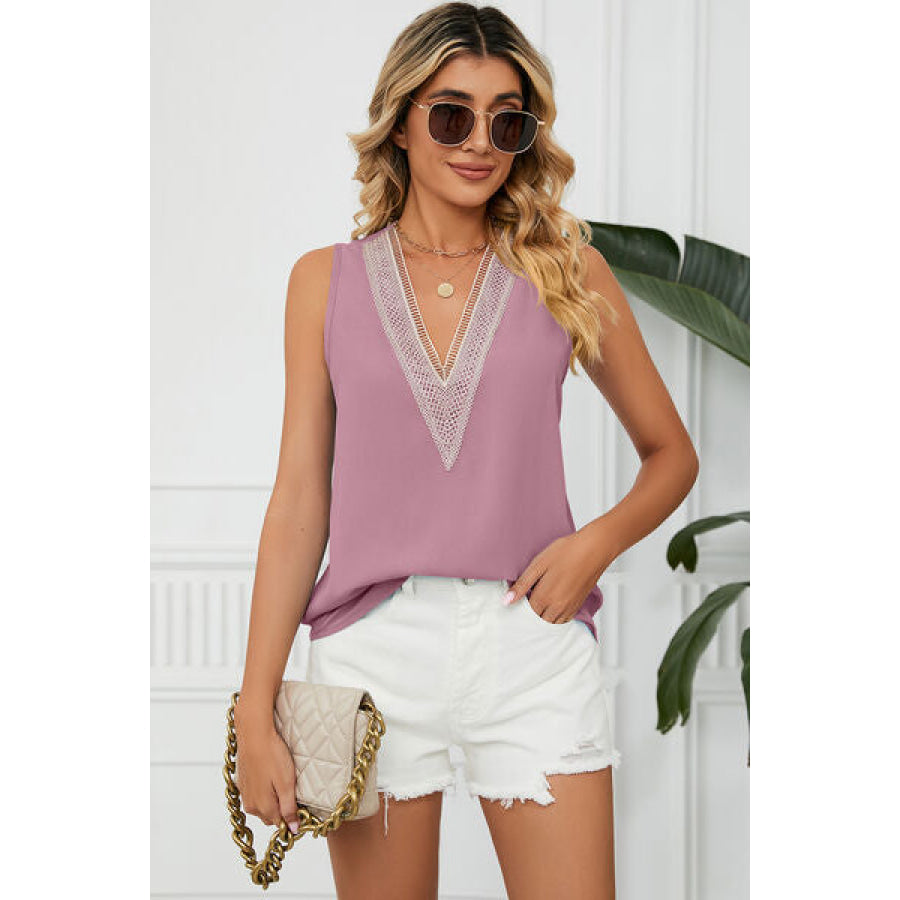 V - Neck Wide Strap Tank Apparel and Accessories