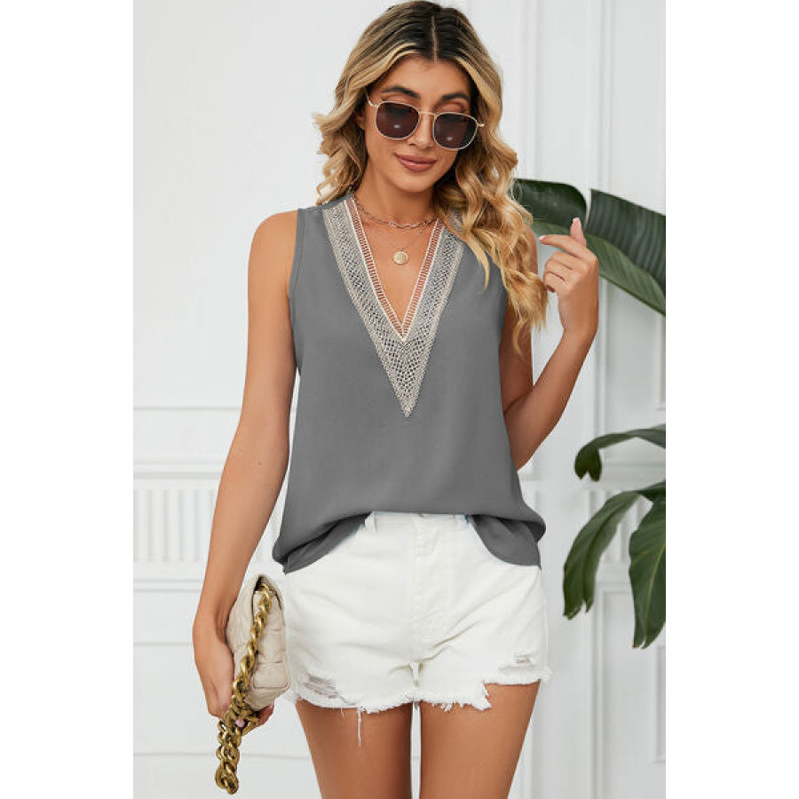 V - Neck Wide Strap Tank Apparel and Accessories