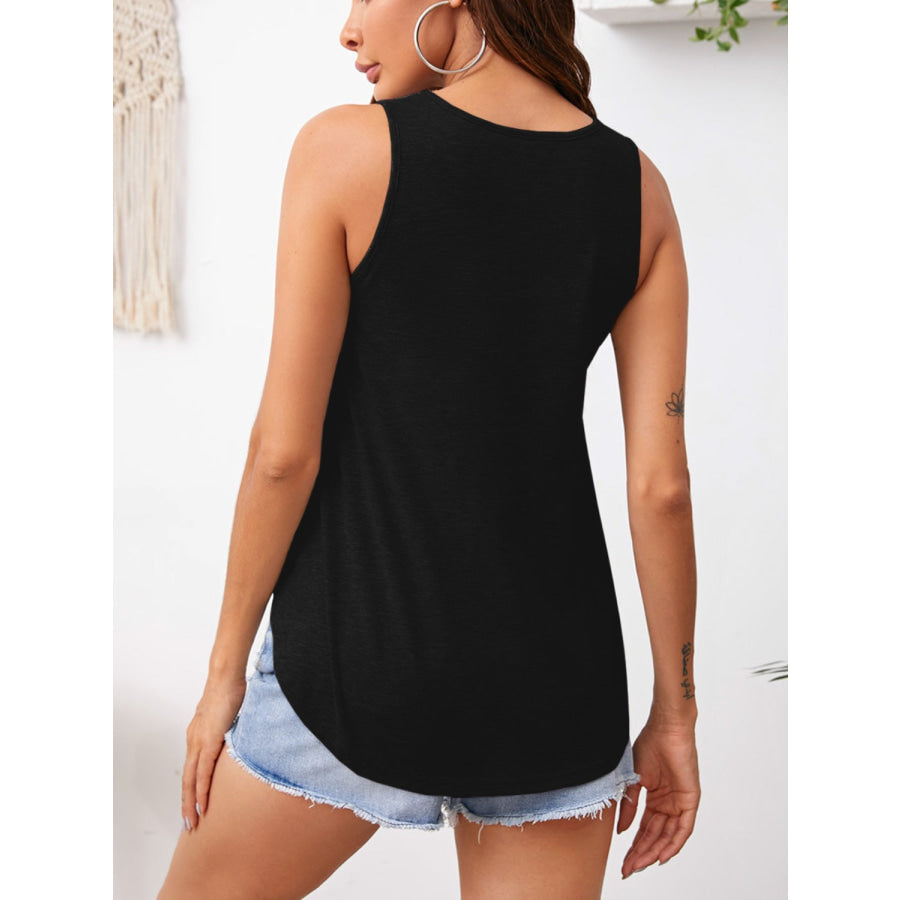 V - Neck Wide Strap Tank Apparel and Accessories