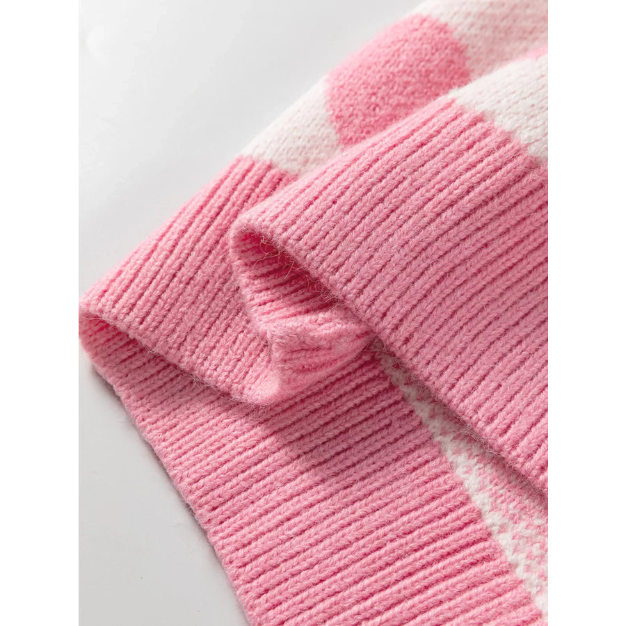 Valentine Heart Round Neck Sweater Apparel and Accessories