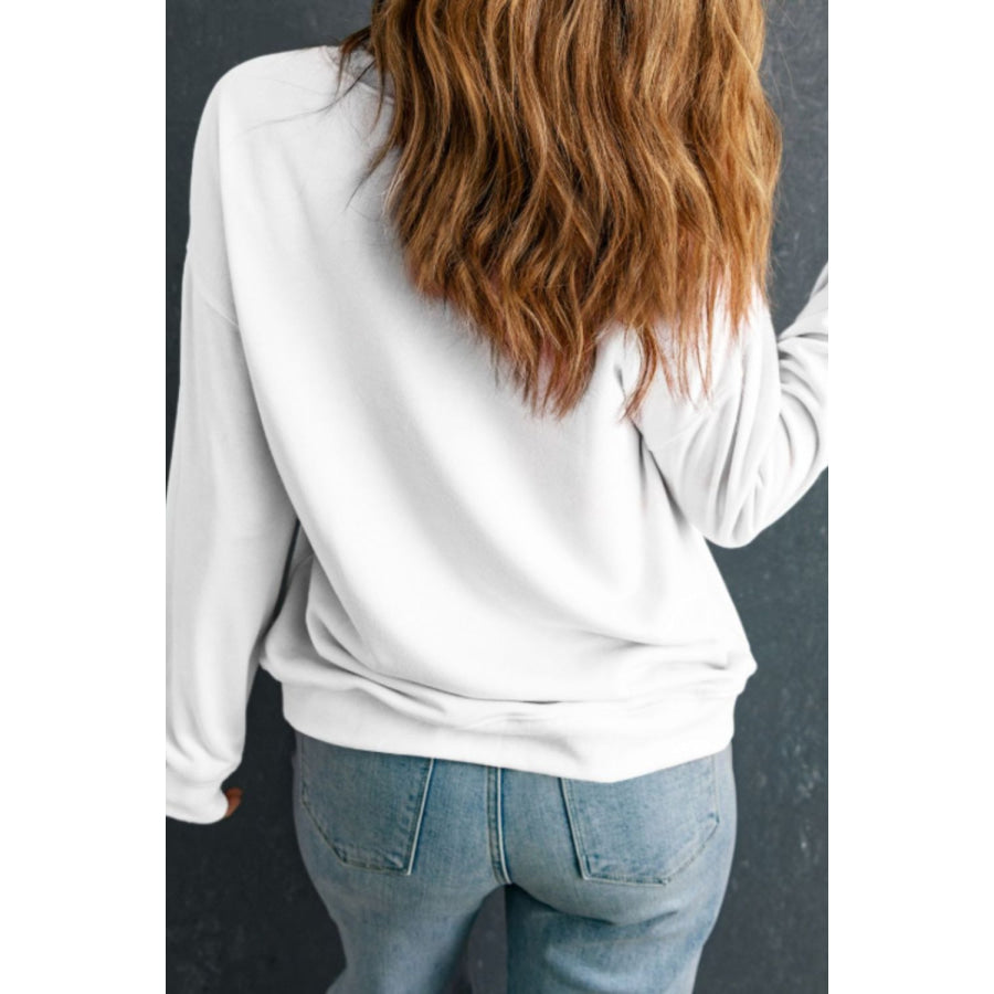 Valentine’s Day Heart Round Neck Long Sleeve Sweatshirt Apparel and Accessories