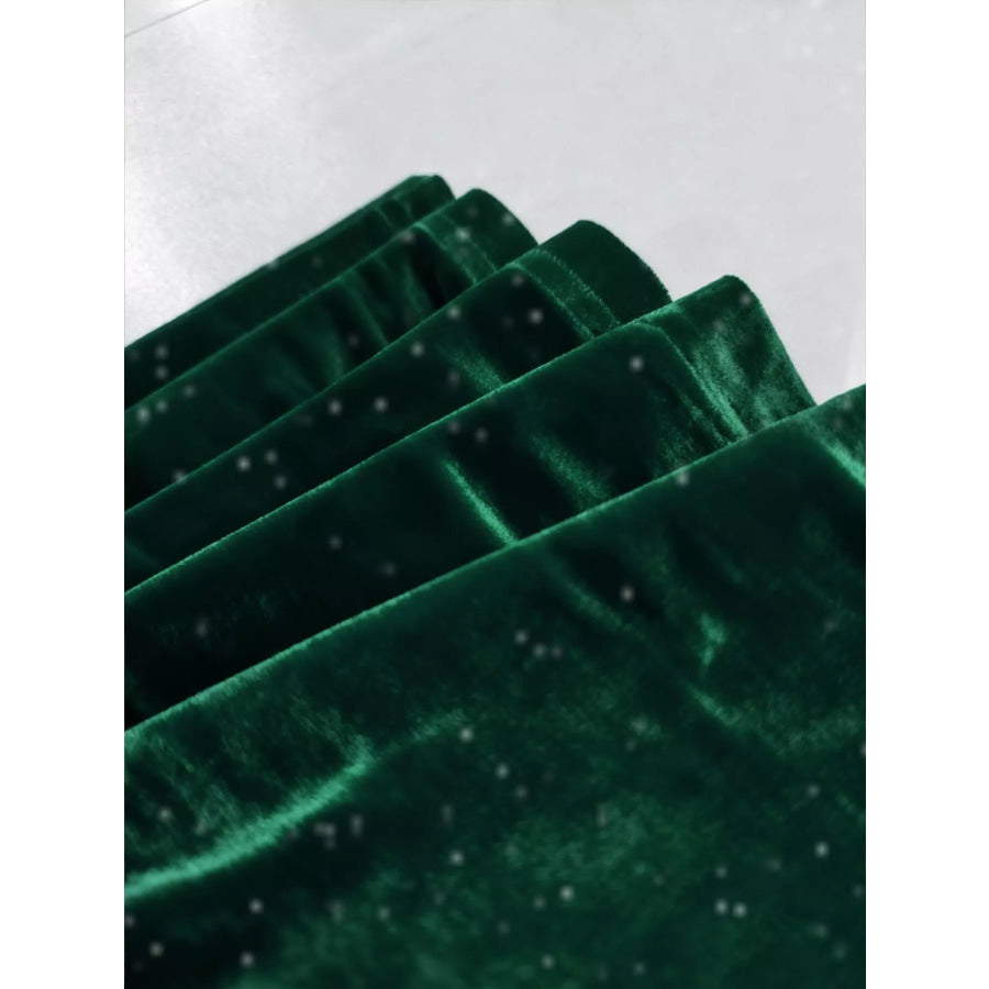 Velvet High Waist Flared Pants Apparel and Accessories
