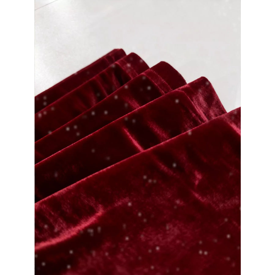 Velvet High Waist Flared Pants Apparel and Accessories