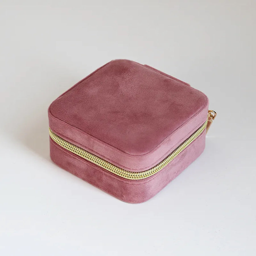 Velvet Jewelry Case (Pre-Order) Mauve Pink Jewelry Storage