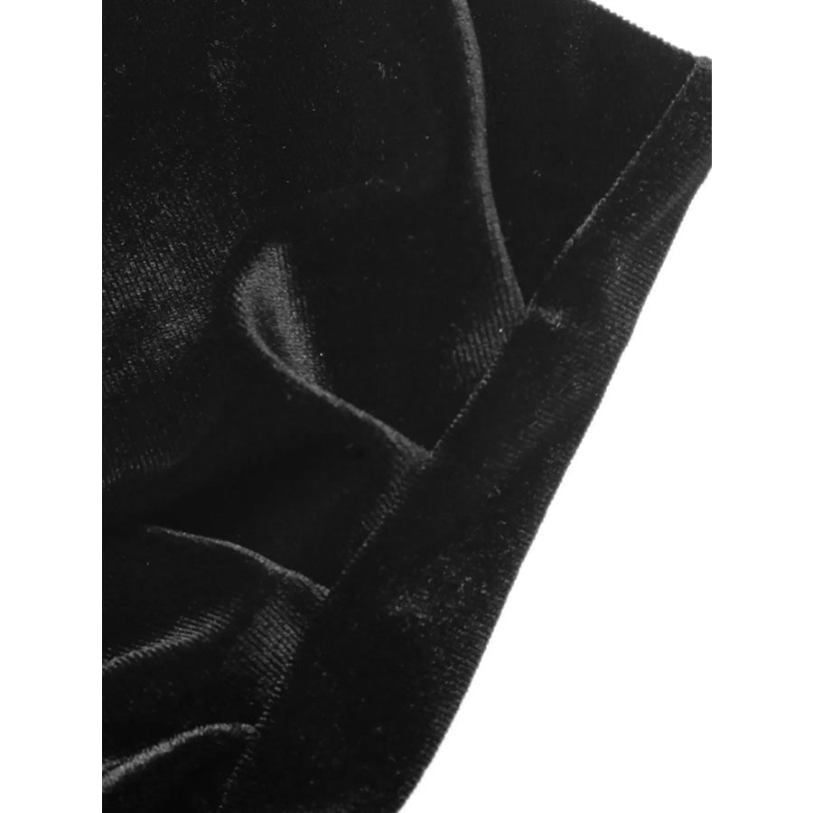 Velvet Mini Skirt with Lace Trim Apparel and Accessories