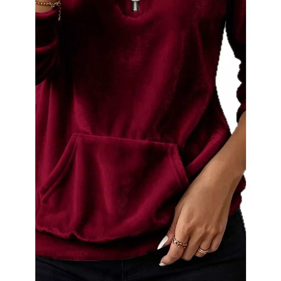 Velvet Quarter-Zip Sweatshirt Apparel and Accessories