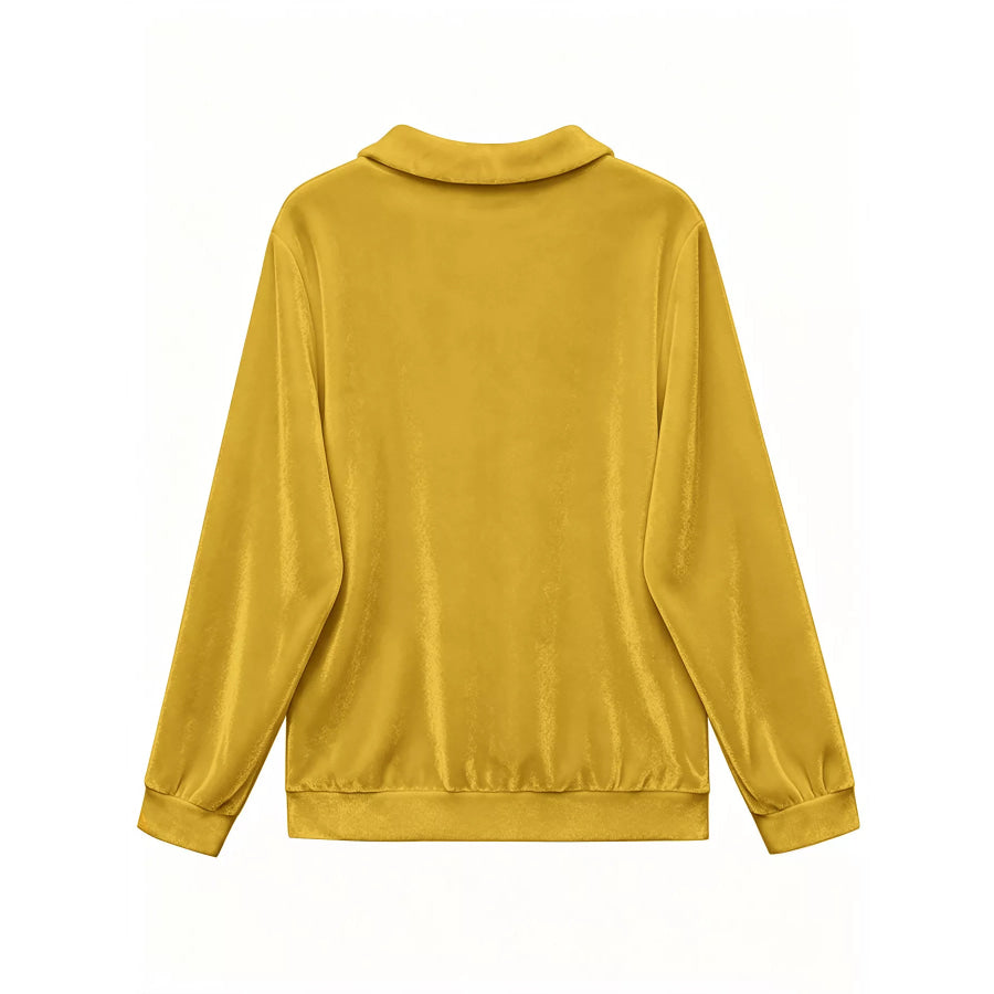 Velvet Quarter-Zip Sweatshirt Apparel and Accessories