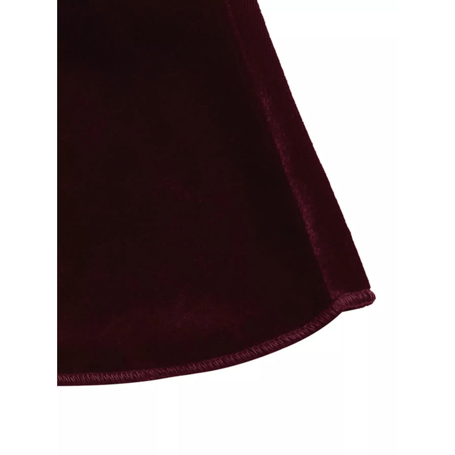 Velvet Tie Shoulder Mini Dress Apparel and Accessories