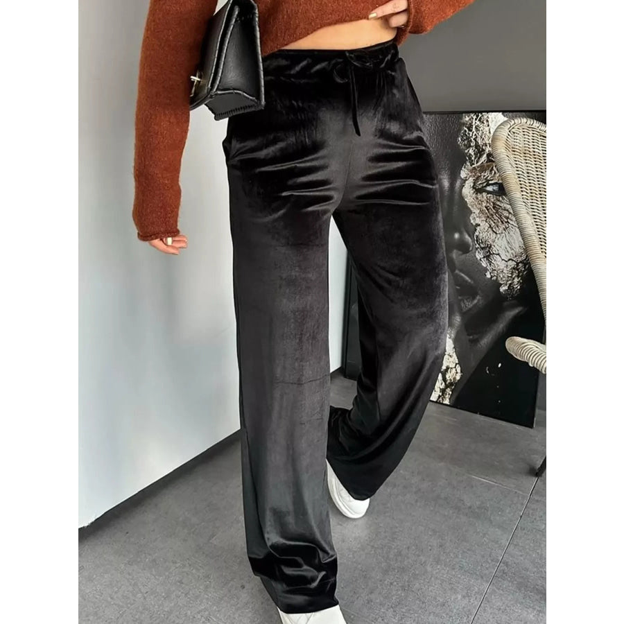 Velvet Wide Leg Pants Apparel and Accessories
