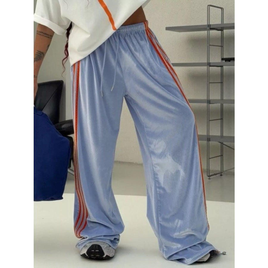 Velvet Wide-Leg Pants Apparel and Accessories