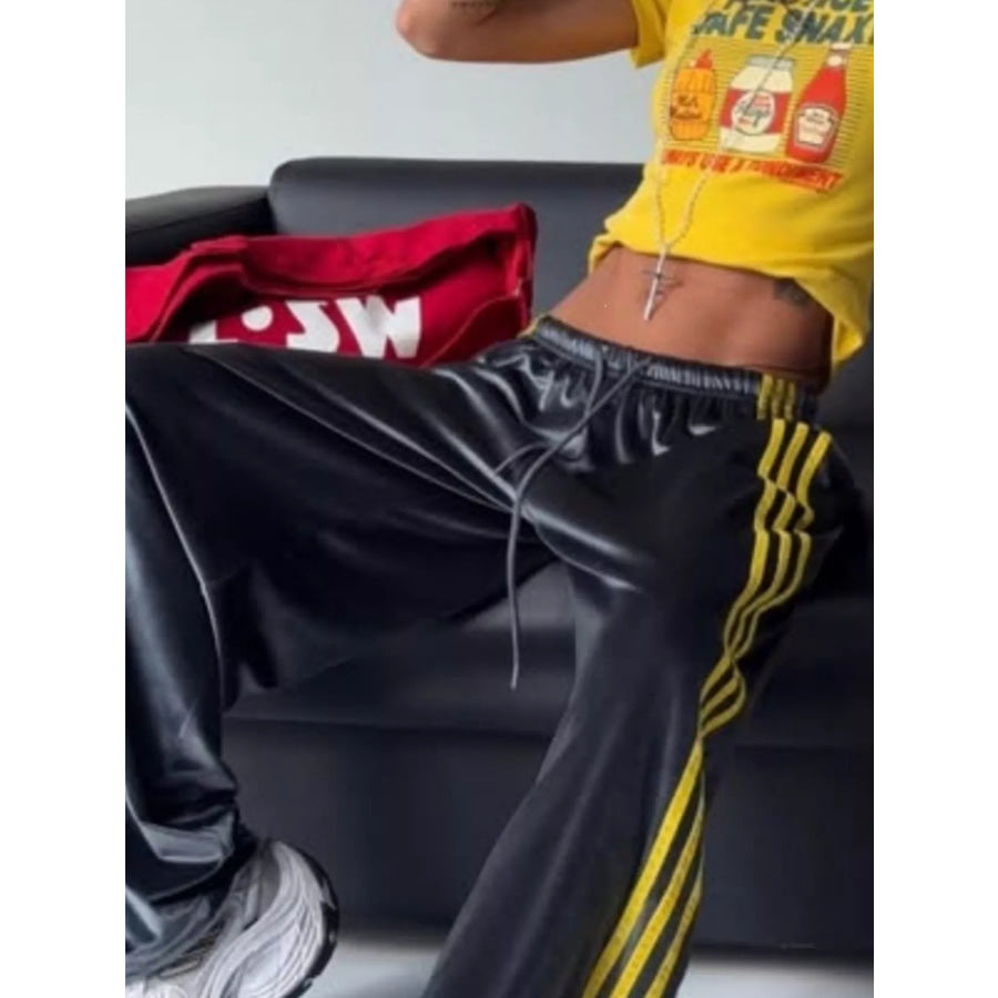 Velvet Wide-Leg Pants Apparel and Accessories