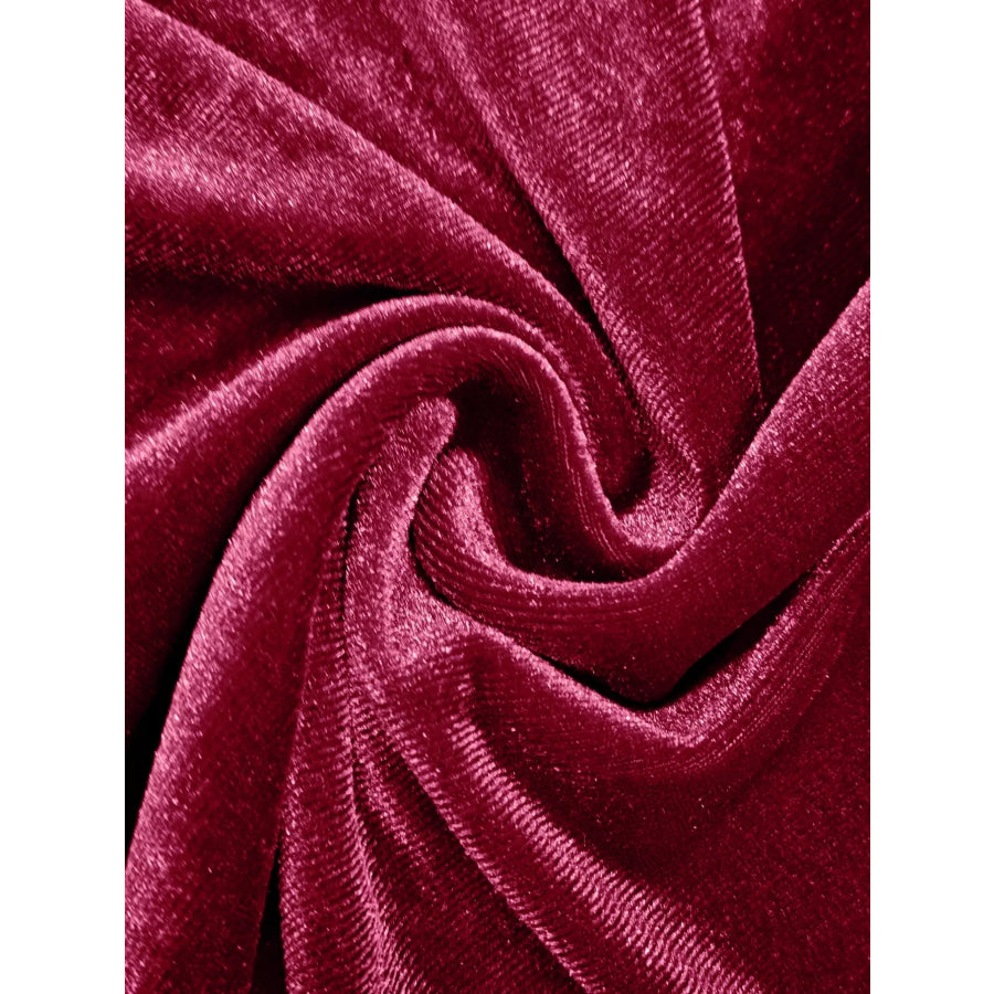 Velvet Wrap Surplice Maxi Dress Apparel and Accessories