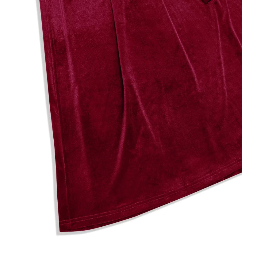 Velvet Wrap Surplice Maxi Dress Apparel and Accessories